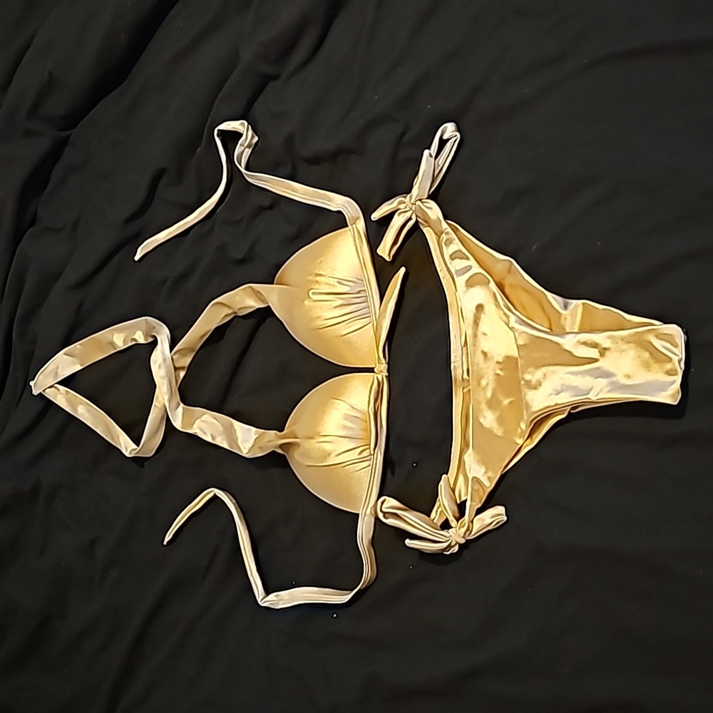 Gold metallic bikini